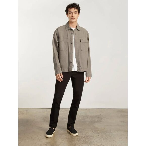 EVERLANE Everyone Unisex Organic Cotton Utility Spring Shirt Jacket Taupe Size L - Picture 7 of 15